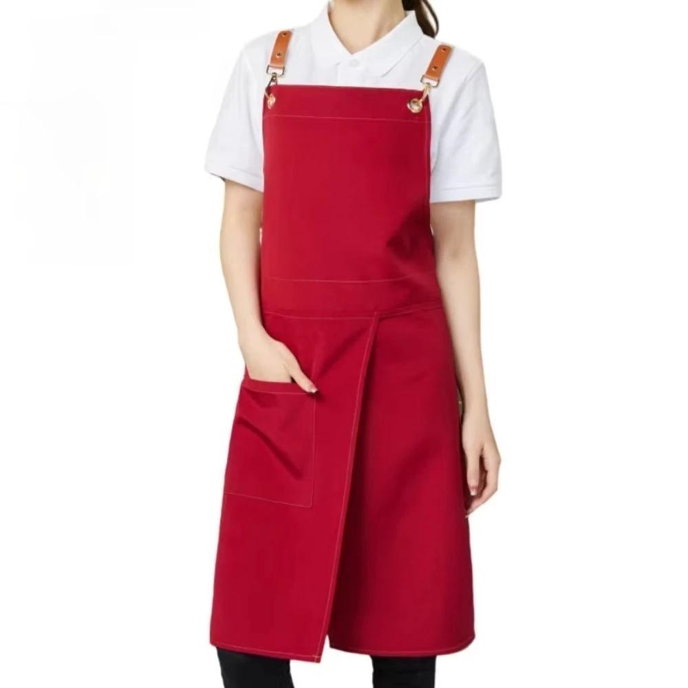 Unisex Split Skirt Apron with Pockets by Casa & Beyond