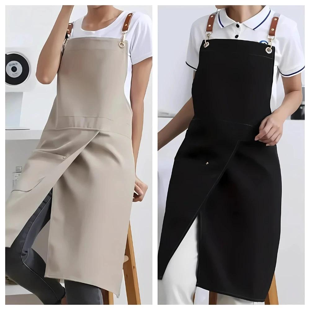 Unisex Split Skirt Apron with Pockets by Casa & Beyond