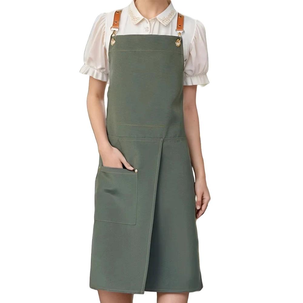 Unisex Split Skirt Apron with Pockets by Casa & Beyond