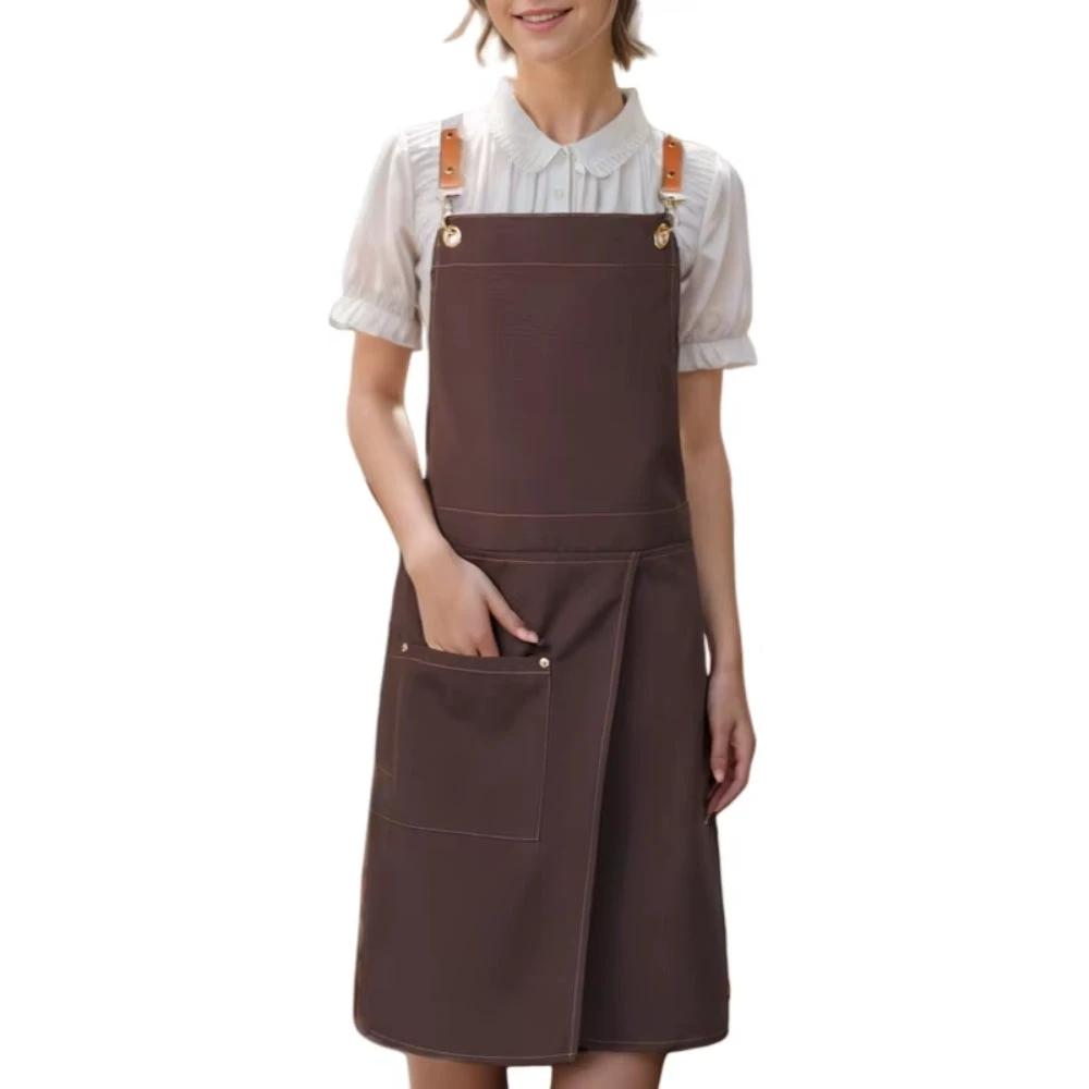 Unisex Split Skirt Apron with Pockets by Casa & Beyond