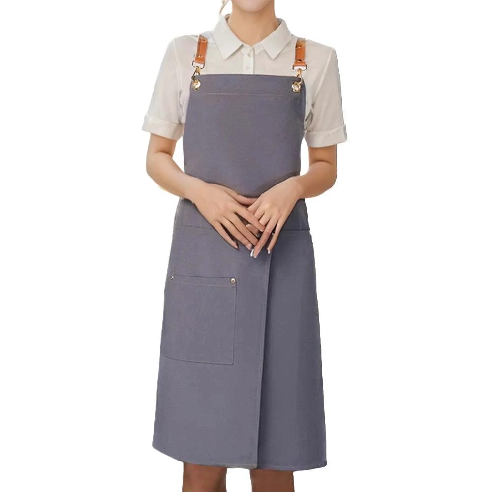 Unisex Split Skirt Apron with Pockets by Casa & Beyond