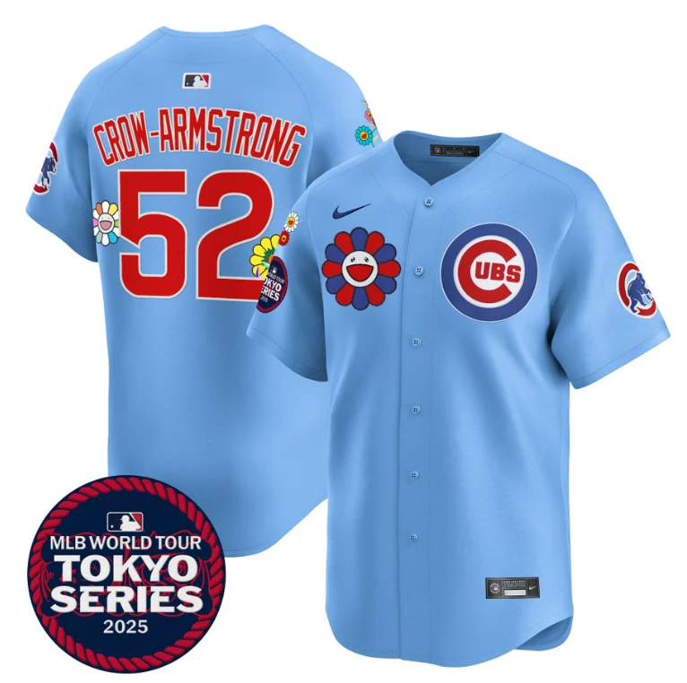 Pete Crow-Armstrong Jersey #52 Chicago Cubs Tokyo Series 2025 Vapor Limited Stitched Blue by My Store
