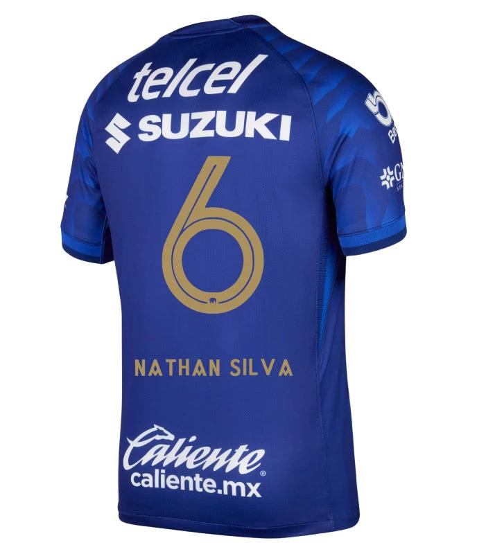 Pumas UNAM 2025-26 NATHAN SILVA 6 Away Jersey – Azul Marino by Soccer Jersey
