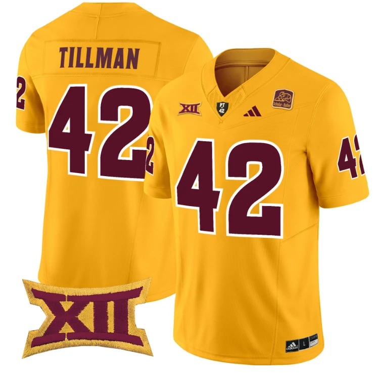 Pat Tillman Jersey #42 Arizona State Sun Devils Vapor Limited College Football Gold by My Store