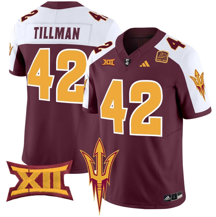 Pat Tillman Jersey #42 Arizona State Sun Devils Vapor Limited College Football Maroon Alternate by My Store