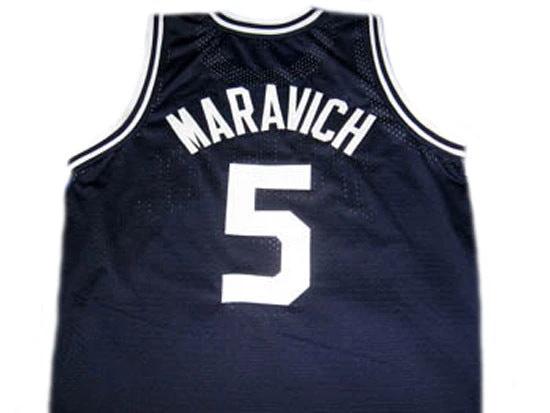 Pete Maravich Jersey #5 Daniel High School Basketball Navy Blue by My store basketball