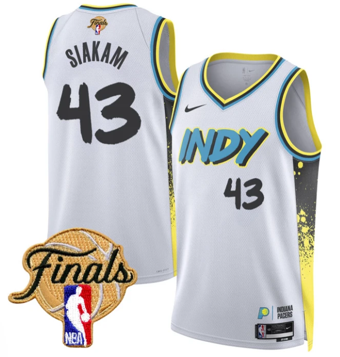 Pascal Siakam Jersey #43 Indiana Pacers 2025 Finals Swingman Stitched 24 - 25 City by My store basketball