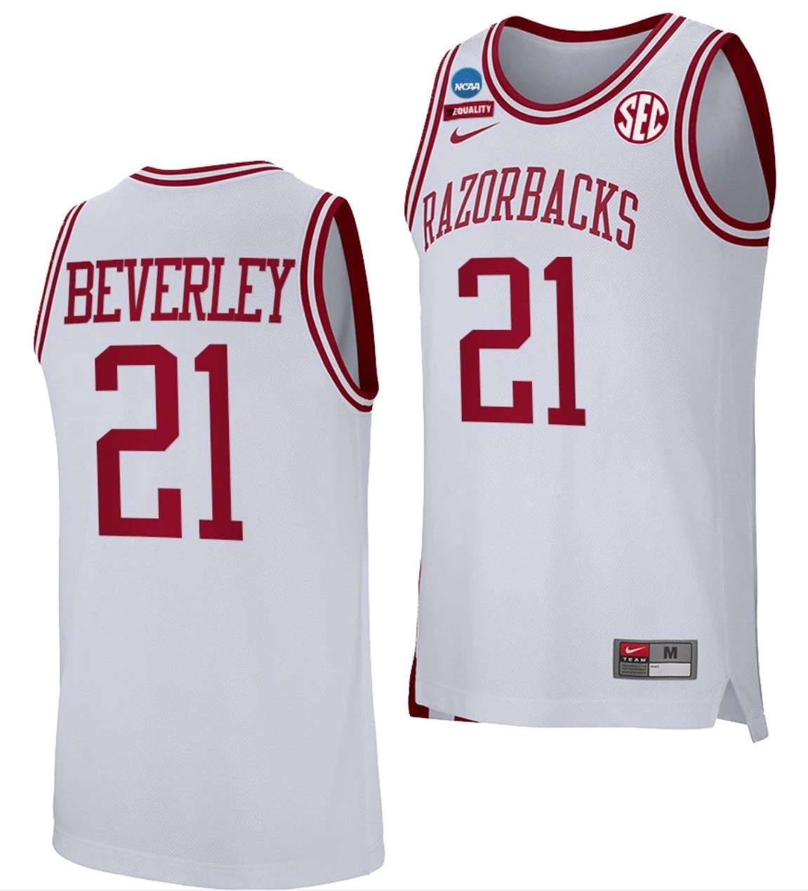 Patrick Beverley Jersey Arkansas Razorbacks College Basketball 100 Season #21 by My store basketball