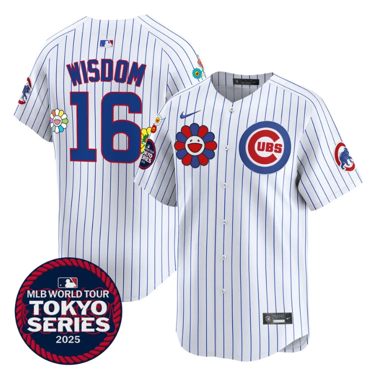 Patrick Wisdom Jersey #16 Chicago Cubs Tokyo Series 2025 Vapor Premier Limited Stitched Pinstripe by My Store