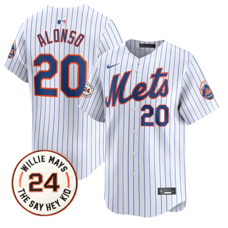 Willie Mays Jersey #24 New York Mets Willie Mays Patch Vapor Premier Limited Stitched Black Gold by My Store