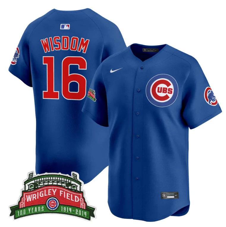 Patrick Wisdom Jersey #16 Chicago Cubs Wrigley Field Style Vapor Premier Limited Stitched Royal by My Store