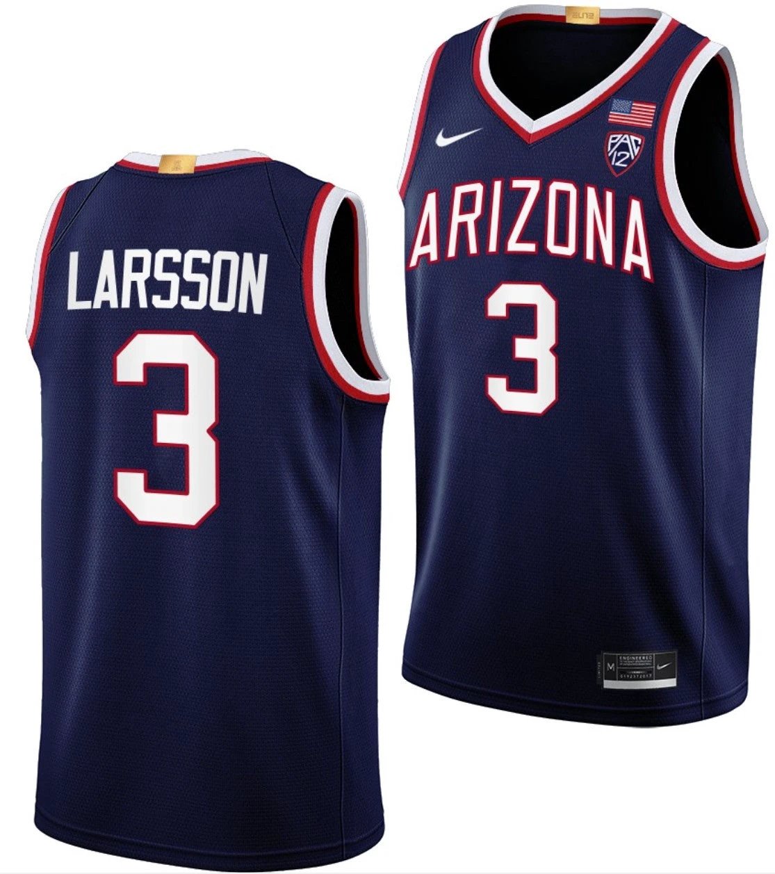 Pelle Larsson Jersey Arizona Wildcats College Basketball Limited #3 by My store basketball