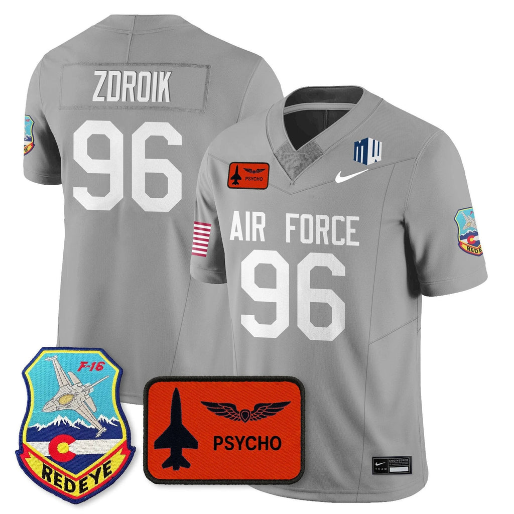 Payton Zdroik Jersey #96 Air Force 2025 Honor F-16 Stitched 140th Wing by My Store