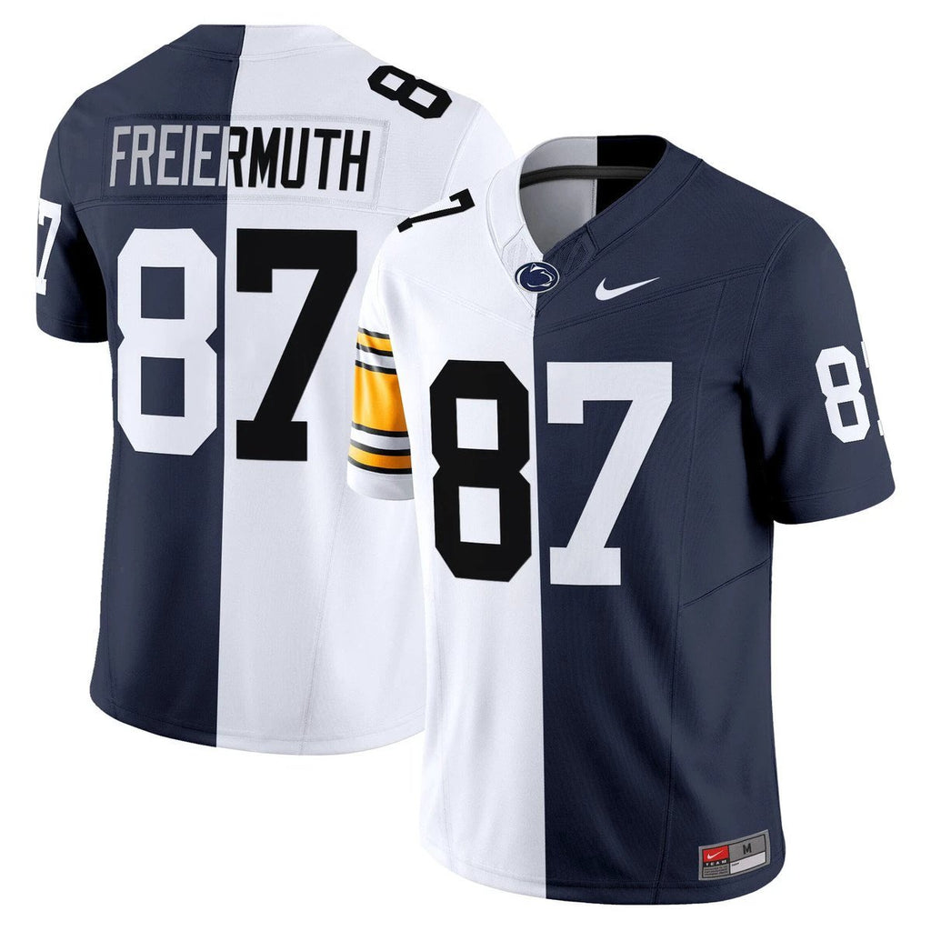 Pat Freiermuth Jersey #87 Penn State Nittany Lions Split Vapor Limited Stitched by My Store NCAA Football Jerseys