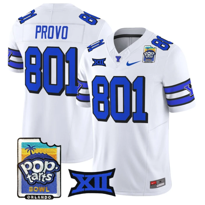 Provo Jersey #801 BYU Cougars 2025 Pop-Tarts Patch Limited Stitched by My Store NCAA Football Jerseys