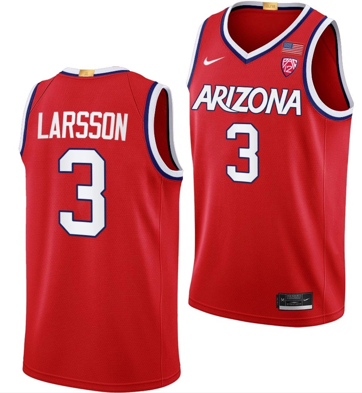 Pelle Larsson Jersey Arizona Wildcats College Basketball Limited #3 by My store basketball