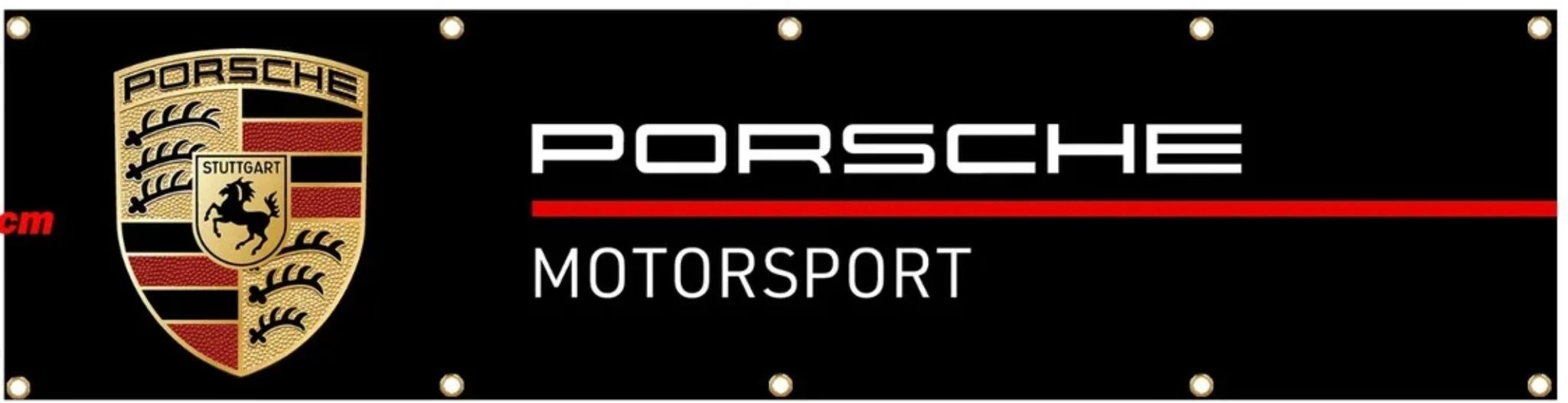 Custom Porsche flag-1.5ft X6ft Porsche Motorsport banner-8 eyelets -100% polyester by flagsshop