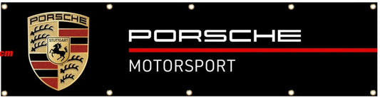 Custom Porsche flag-1.5ft X6ft Porsche Motorsport banner-8 eyelets -100% polyester by flagsshop