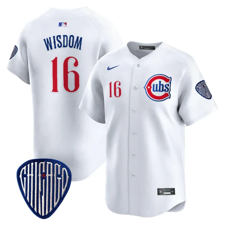 Patrick Wisdom Jersey #16 Chicago Cubs Blue Alternate Vapor Premier Limited Stitched White by My Store