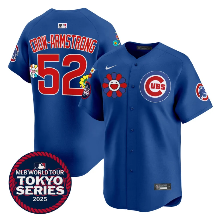 Pete Crow-Armstrong Jersey #52 Chicago Cubs Tokyo Series 2025 Vapor Limited Stitched Royal by My Store