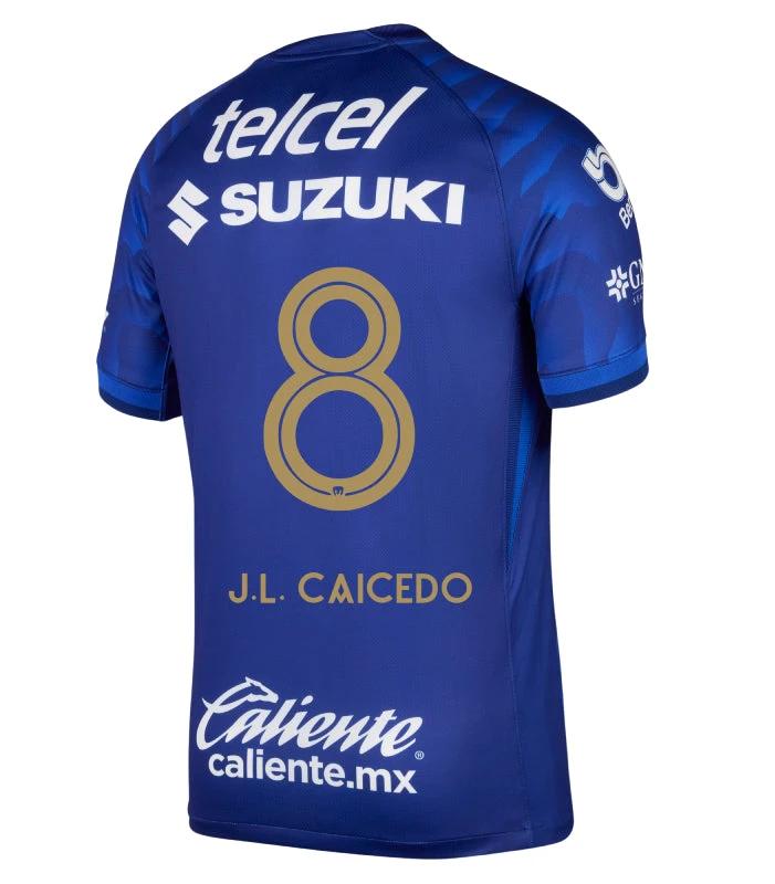 Pumas UNAM 2025-26 J.L. CAICEDO 8 Away Jersey – Azul Marino by Soccer Jersey