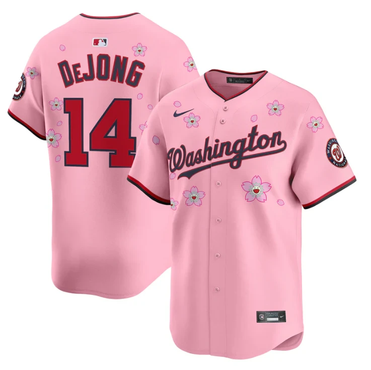 Paul DeJong Jersey #14 Washington Nationals Cherry Blossom Vapor Premier Limited Stitched by My Store