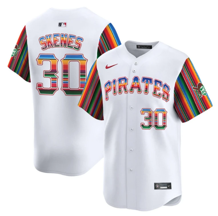 Paul Skenes Jersey #30 Pittsburgh Pirates Mexico White Premier Limited All Stitched by My Store