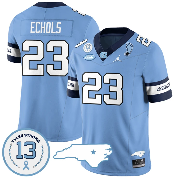 Power Echols Jersey #23 North Carolina Tar Heels Vapor College Football Stitched Alternate Blue by My Store