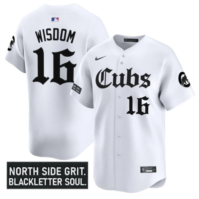 Patrick Wisdom Jersey #16 Chicago Cubs Gothic North Side Edition Vapor Limited Stitched White by My Store