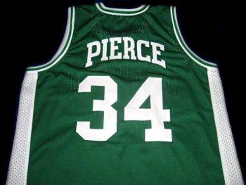 Paul Pierce Jersey #34 Inglewood High School New Basketball Green by My store basketball