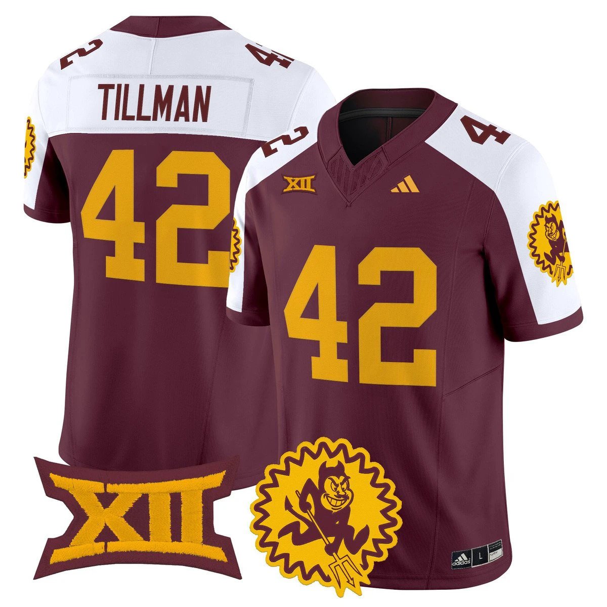 Pat Tillman Jersey #42 Arizona State Sun Devils 1975 Throwback Maroon Alter by My Store NCAA Football Jerseys