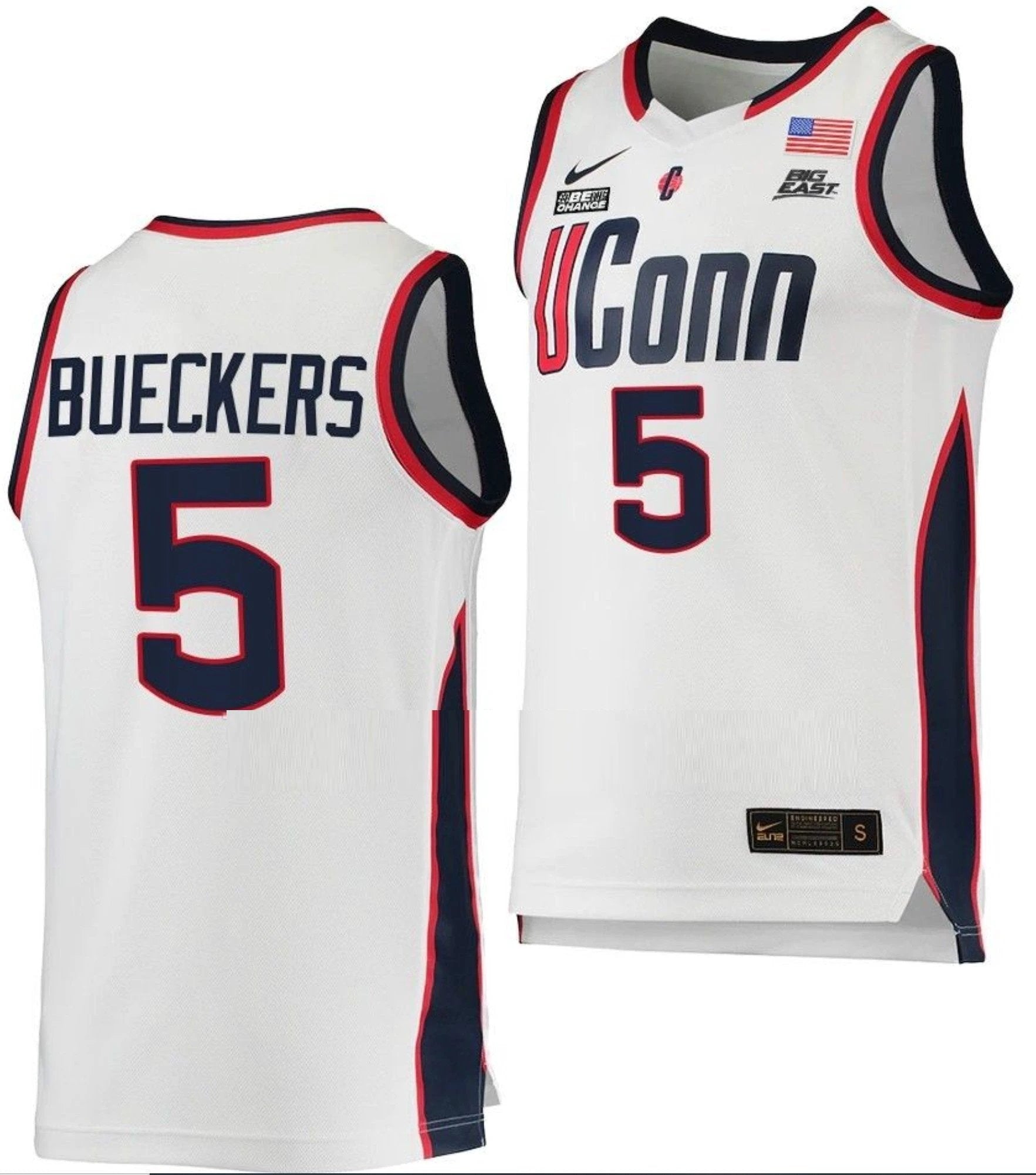 Paige Bueckers Jersey UConn Huskies College Basketball White Replica #5 by My store basketball