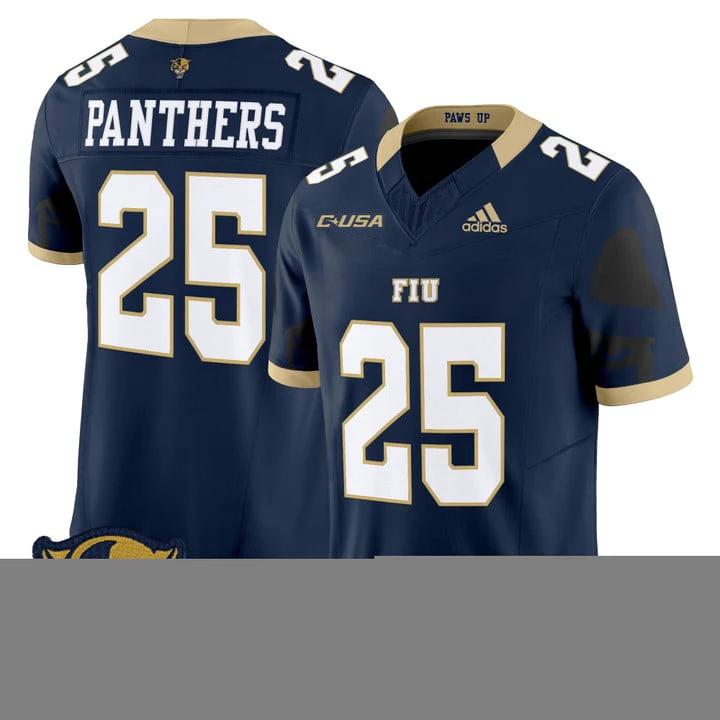 Panthers Jersey #25 Florida International Panthers 2025 Stitched by My Store NCAA Football Jerseys