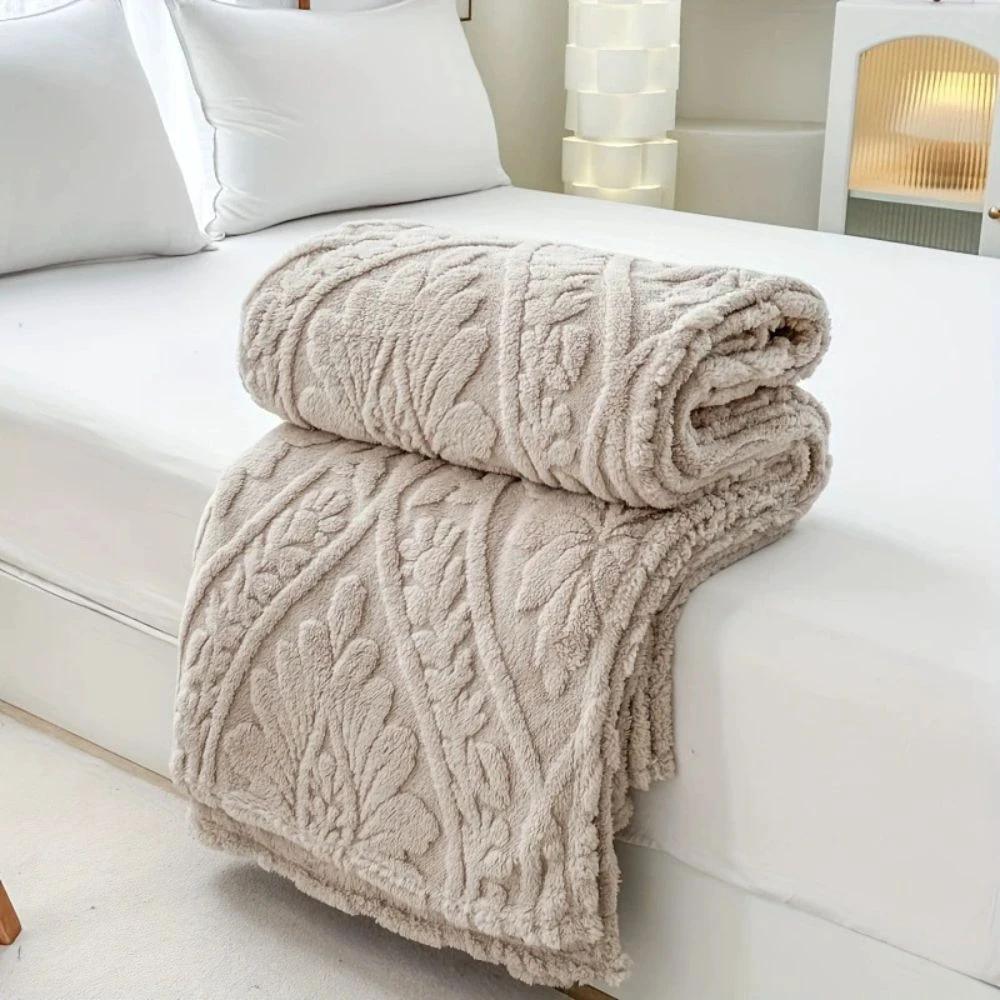 Paris Weave Jacquard Fleece Blanket by Casa & Beyond