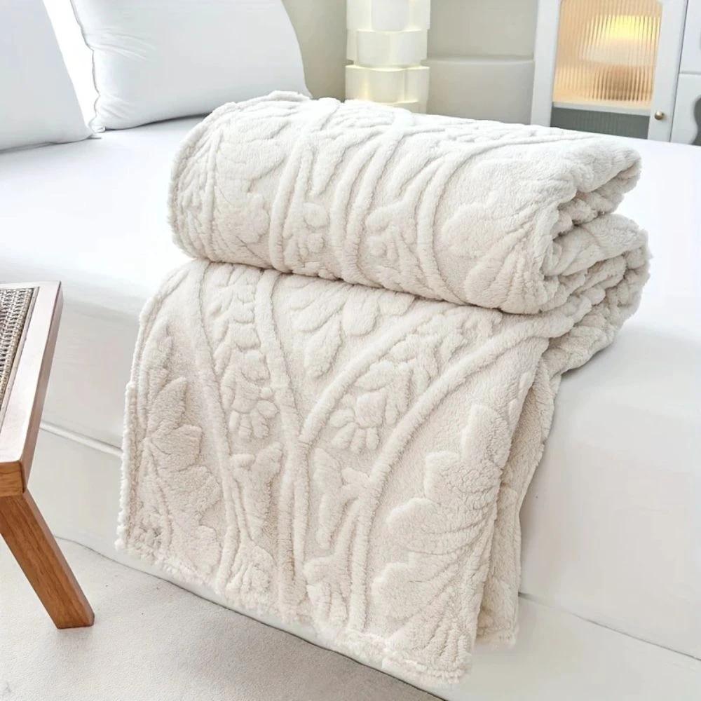 Paris Weave Jacquard Fleece Blanket by Casa & Beyond