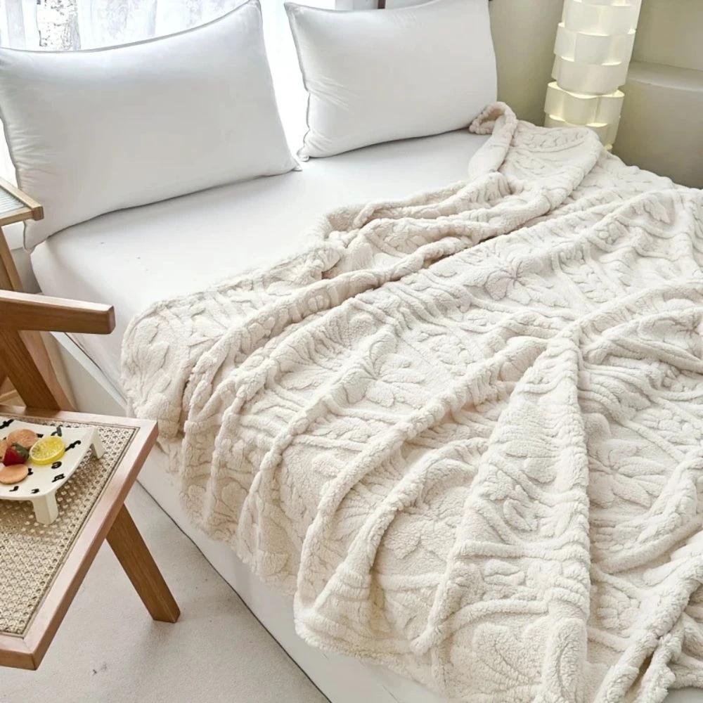 Paris Weave Jacquard Fleece Blanket by Casa & Beyond