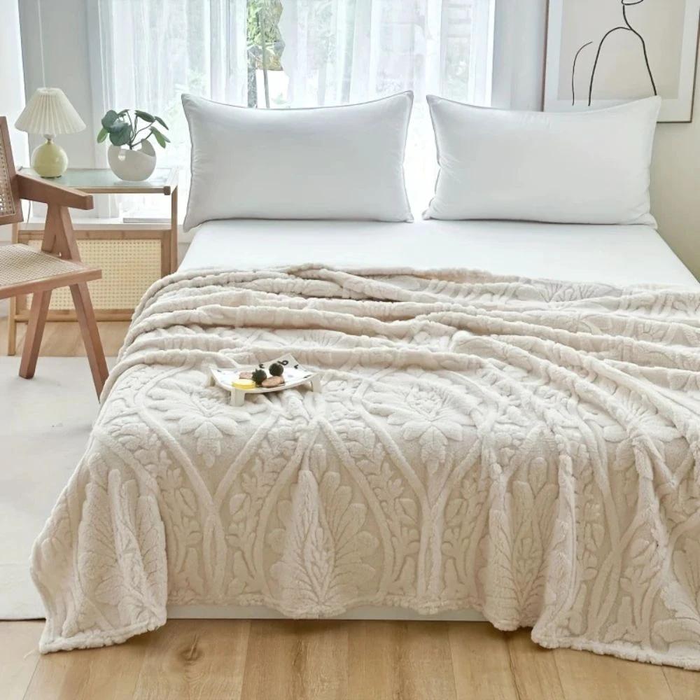 Paris Weave Jacquard Fleece Blanket by Casa & Beyond