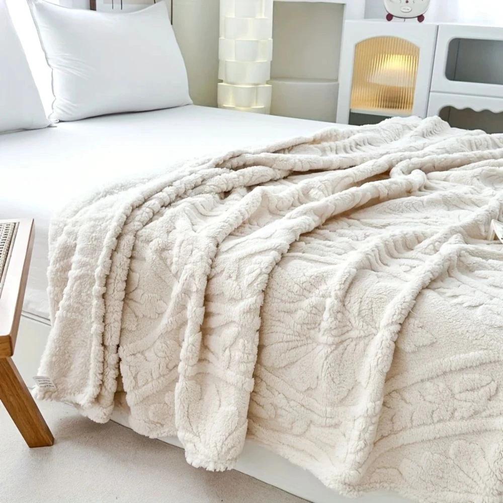 Paris Weave Jacquard Fleece Blanket by Casa & Beyond