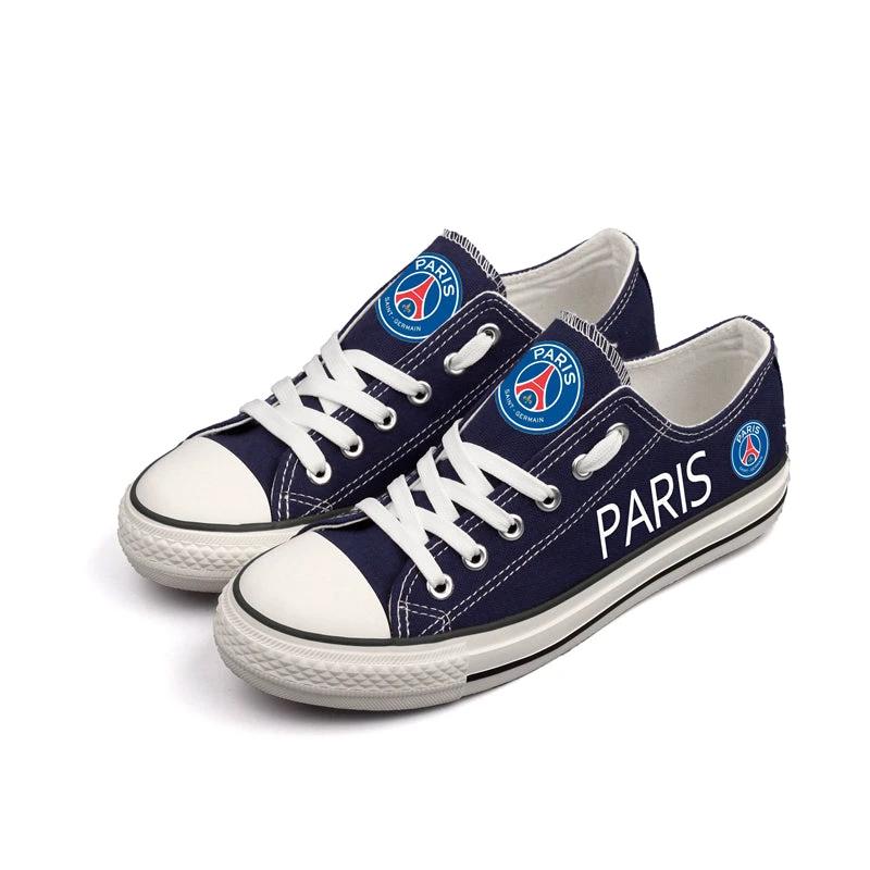 Paris Saint-Germain F.C. Low Top Canvas Sport Sneakers Shoes For Men Women Fans by Crocs