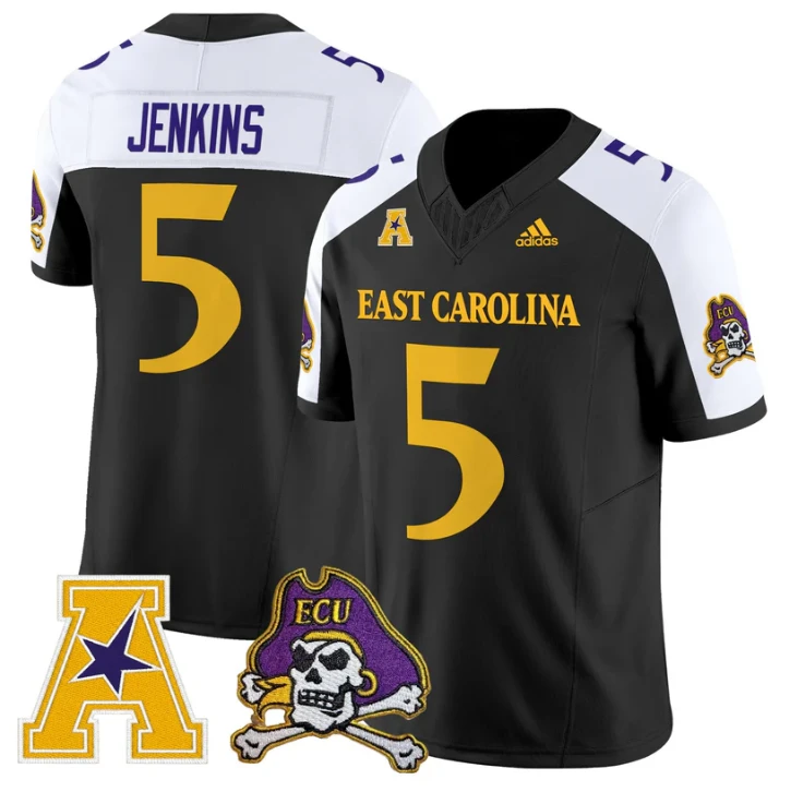 Parker Jenkins Jersey #5 East Carolina Pirates 2025 Limited Stitched by My Store NCAA Football Jerseys