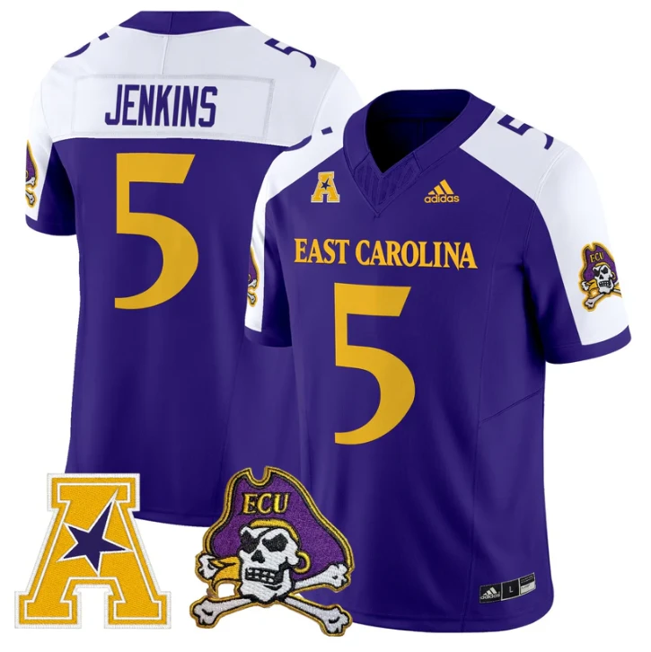 Parker Jenkins Jersey #5 East Carolina Pirates 2025 Limited Stitched by My Store NCAA Football Jerseys