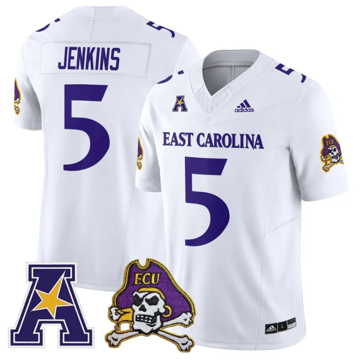Parker Jenkins Jersey #5 East Carolina Pirates 2025 Limited Stitched by My Store NCAA Football Jerseys