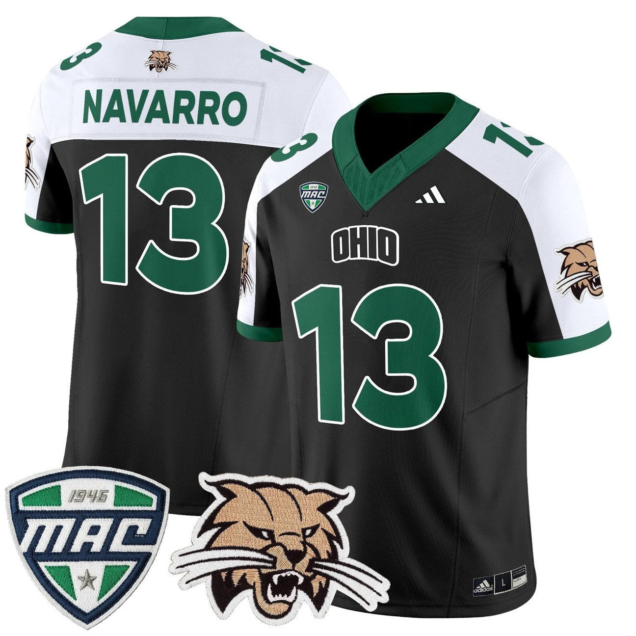 Parker Navarro Jersey #13 Ohio Bobcats 2025 Vapor Limited Stitched by My Store NCAA Football Jerseys