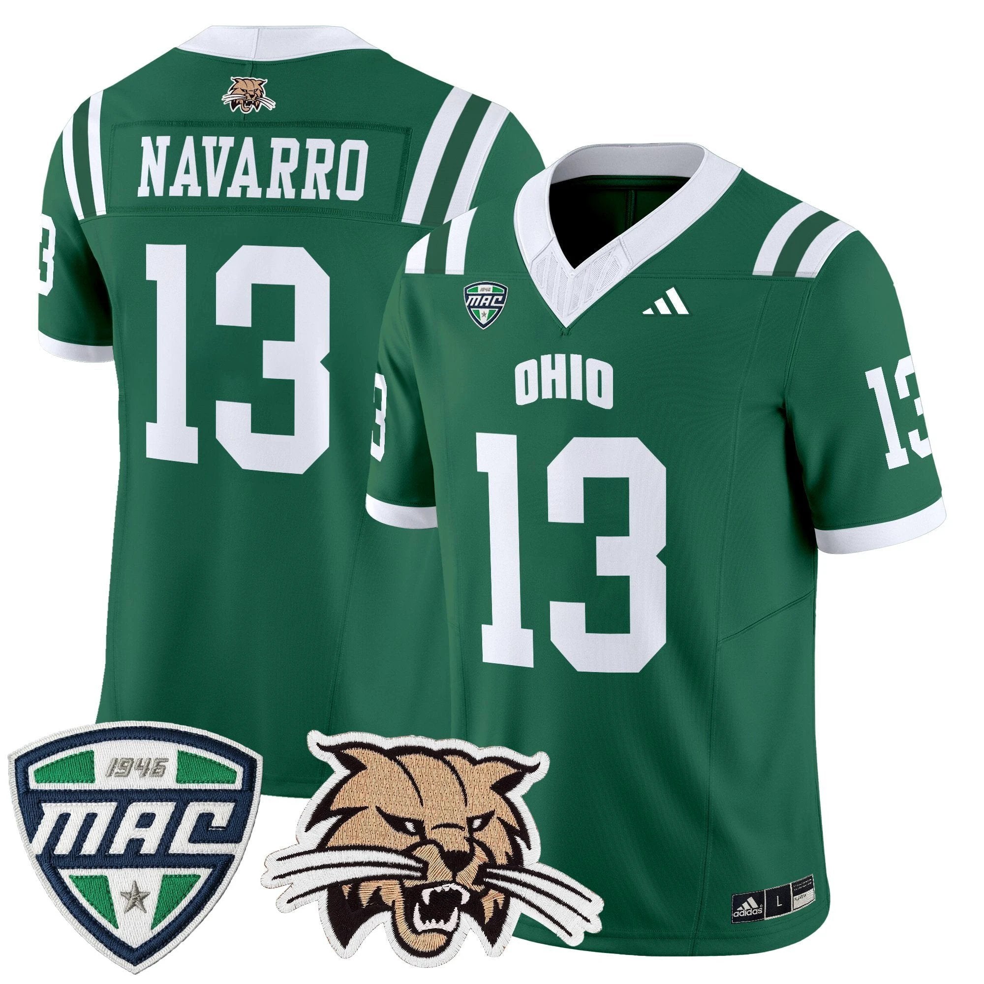 Parker Navarro Jersey #13 Ohio Bobcats 2025 Vapor Limited Stitched by My Store NCAA Football Jerseys