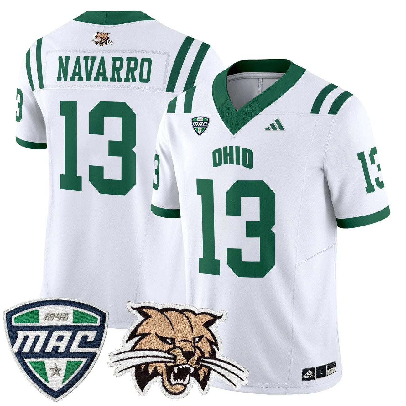 Parker Navarro Jersey #13 Ohio Bobcats 2025 Vapor Limited Stitched by My Store NCAA Football Jerseys