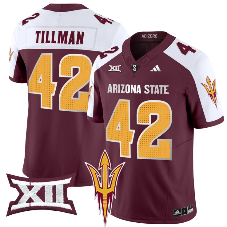 Pat Tillman Jersey #42 Arizona State Sun Devils 2024 Vapor Limited Maroon Alternate by My Store