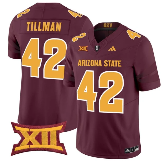 Pat Tillman Jersey #42 Arizona State Sun Devils 2025 Limited Stitched Maroon by NCAA Football Jersey