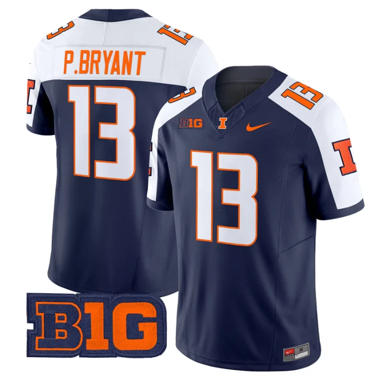 Pat Bryant Jersey #13 Illinois Fighting Illini 2025 Vapor Stitched by My Store NCAA Football Jerseys