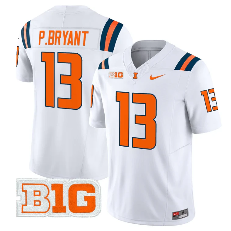 Pat Bryant Jersey #13 Illinois Fighting Illini 2025 Vapor Stitched by My Store NCAA Football Jerseys