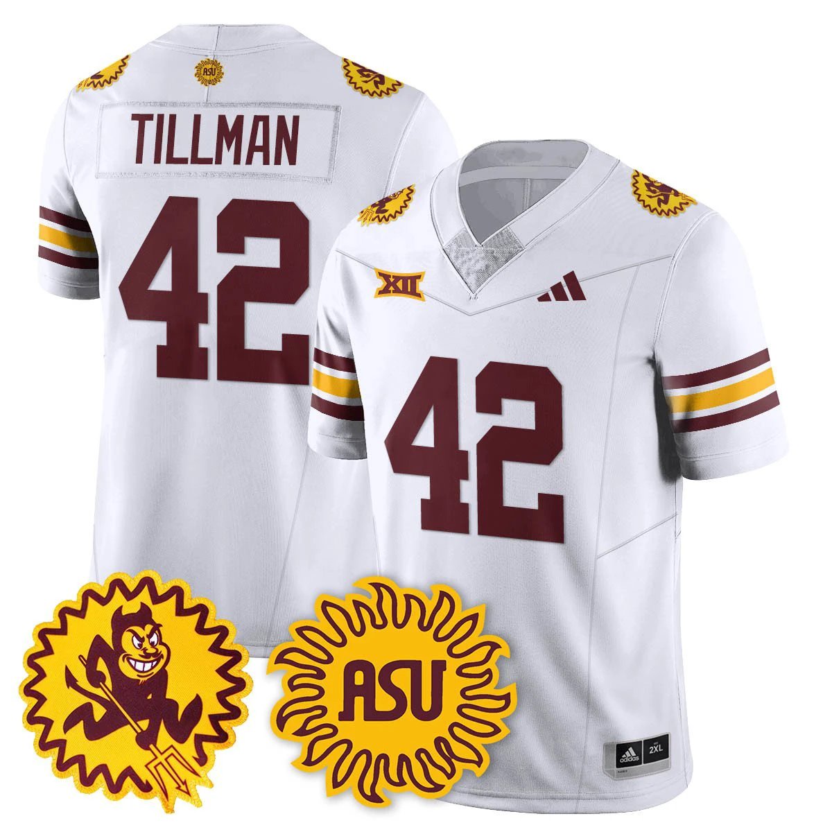 Pat Tillman Jersey #42 Arizona State Sun Devils 1975 Throwback Stitched by My Store NCAA Football Jerseys